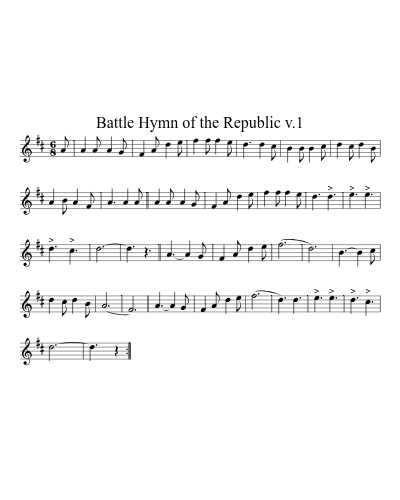 Battle Hymn of the Republic v.1 (Hymns)