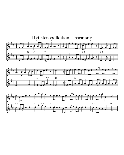 Hyttstenspolketten + harmony