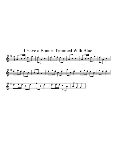 I have a bonnet trimmed with blue (Version 2)