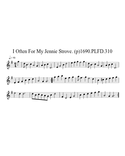 I Often For My Jennie Strove. (p)1690.PLFD.310