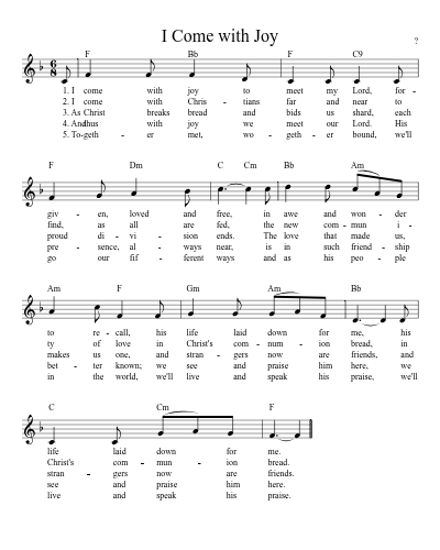 I Come with Joy (Version 4)