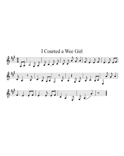 I Courted a Wee Girl