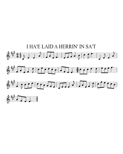 I HA'E LAID A HERRIN' IN SA'T (Version 3)