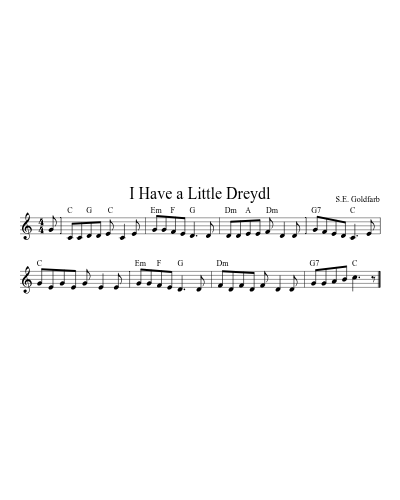 I Have a Little Dreydl sheet music preview