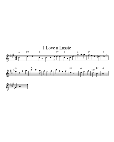 I Love a Lassie (Version 2)