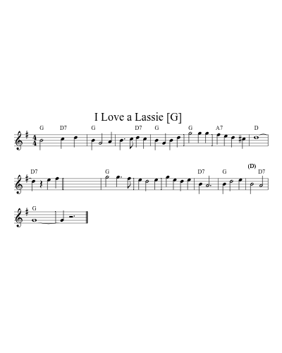 I Love a Lassie   [G]