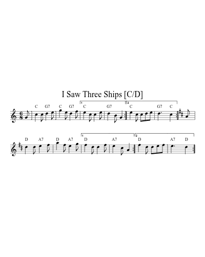 I Saw Three Ships [C/D] (Version 3)