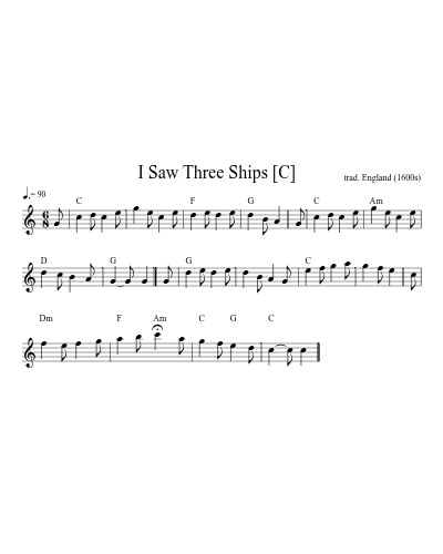 I Saw Three Ships   [C]