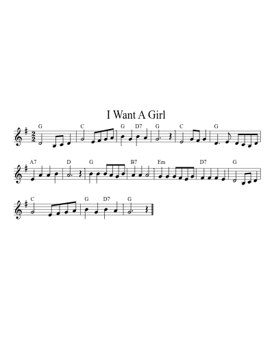 I Want A Girl (Version 3)