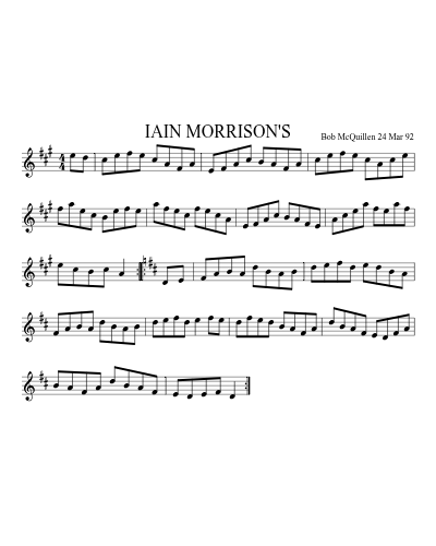 IAIN MORRISON'S (Version 2)