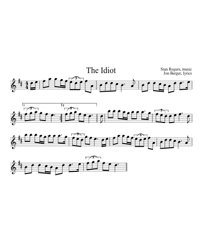 The Idiot sheet music preview
