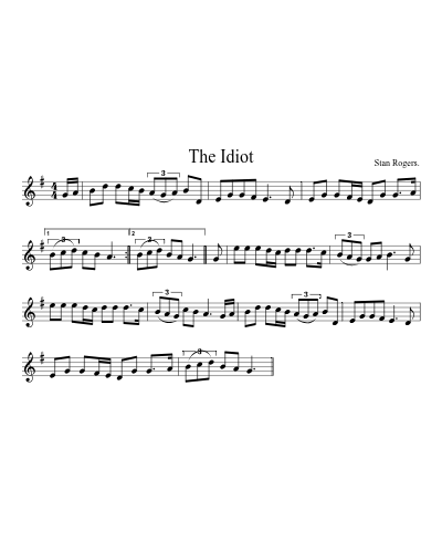 The Idiot (Version 2) sheet music preview