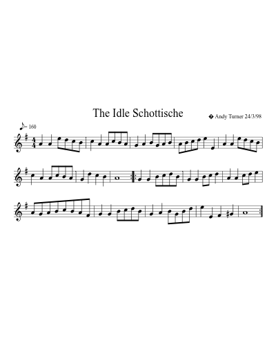 The Idle Schottische sheet music preview