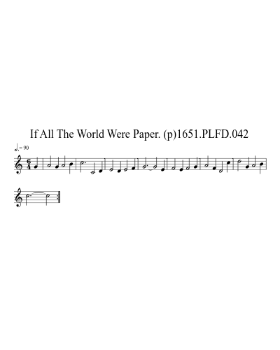 If All The World Were Paper. (p)1651.PLFD.042 sheet music preview