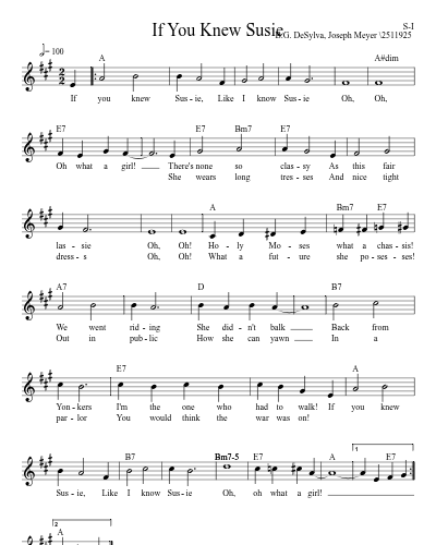 If You Knew Susie (Version 2)