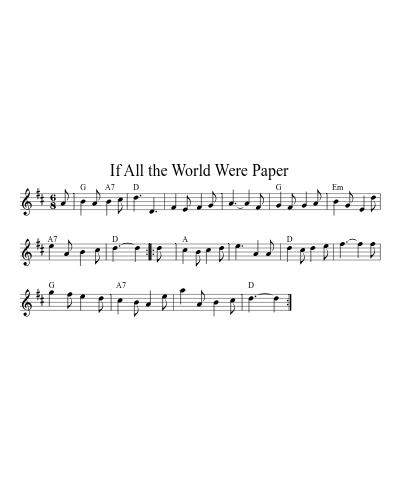 If all the World were Paper (Version 6)