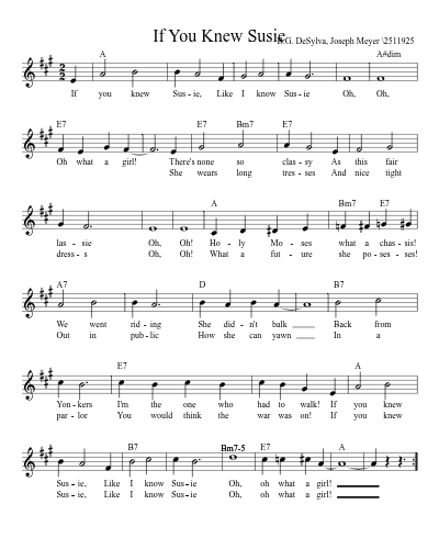 If You Knew Susie (Version 3)