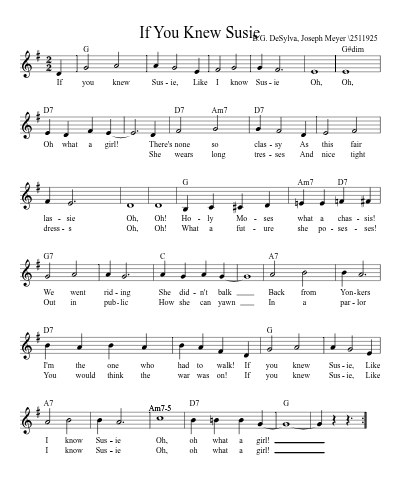 If You Knew Susie (Version 4)