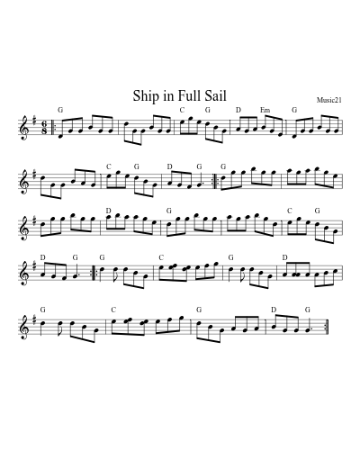 Ship in Full Sail preview