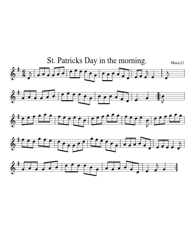 St. Patricks Day in the morning.