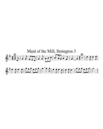 Maid of the Mill, Ilmington 3 sheet music preview