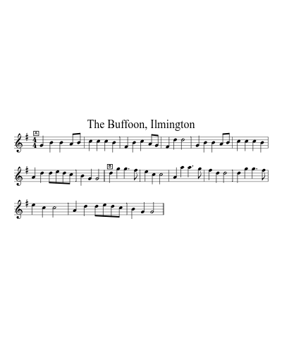 The Buffoon, Ilmington sheet music preview