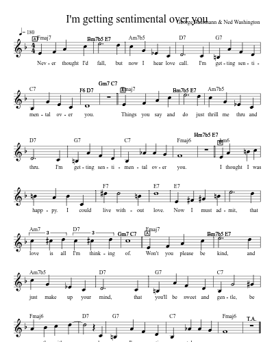 I'm getting sentimental over you