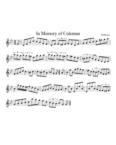 In Memory of Coleman (Version 2)
