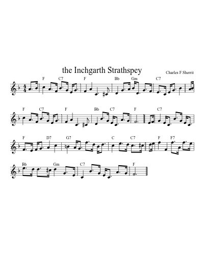 the Inchgarth Strathspey (Version 2) sheet music preview