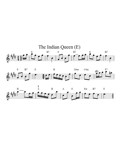 The Indian Queen  (E) (Version 4)