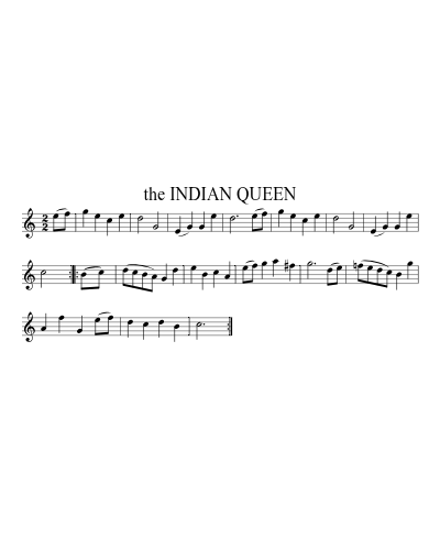 The Indian Queen (Version 3) sheet music preview
