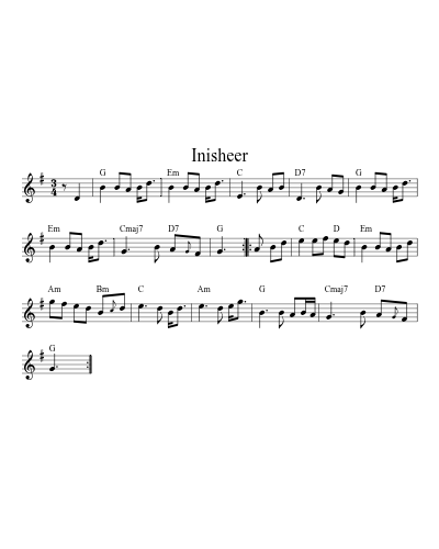 Inisheer (Version 9) sheet music preview