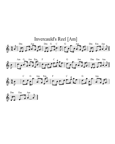Invercauld's Reel    [Am]