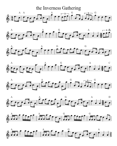 The Inverness gathering (Version 3) sheet music preview