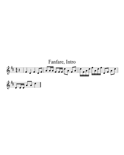 Fanfare, Intro (Involuntary Trumpet Standpiece) (#33931)