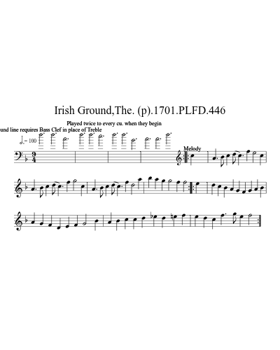 Irish Ground,The. (p).1701.PLFD.446