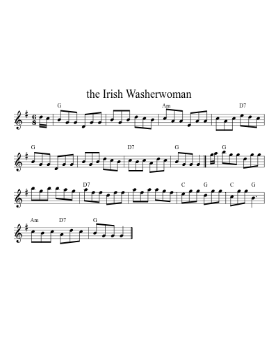 the Irish Washerwoman (Version 2)