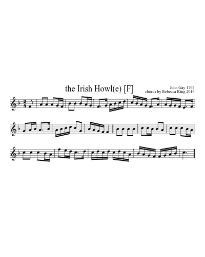 the Irish Howl(e)    [F] sheet music preview