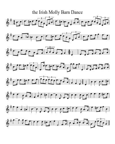 the Irish Molly Barn Dance sheet music preview