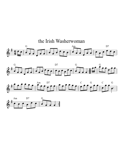 the Irish Washerwoman (Version 3)