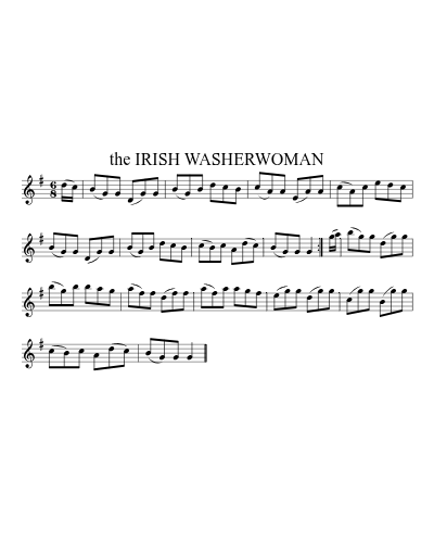 the Irish Washerwoman (Version 6) sheet music preview