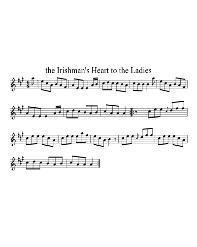 The Irishman's Heart to the Ladies (Version 2) sheet music preview