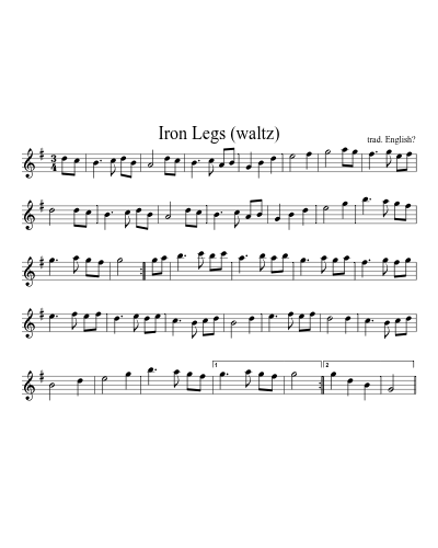 Iron Legs (waltz) (Version 2)