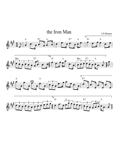 the Iron Man (Version 5) sheet music preview