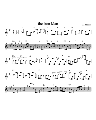 the Iron Man (Version 9) sheet music preview