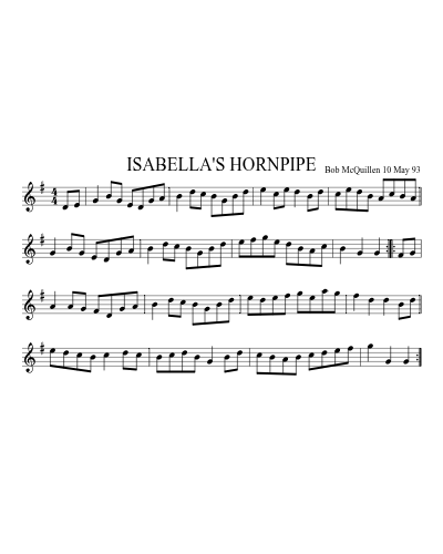 ISABELLA'S HORNPIPE (Version 2)