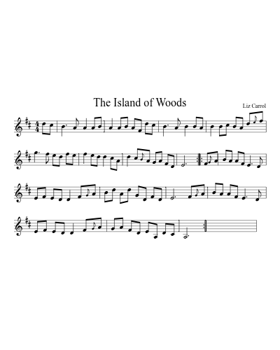 The Island of Woods sheet music preview