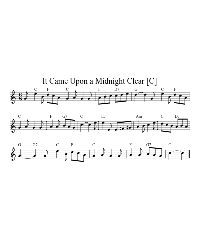 It Came Upon a Midnight Clear [C]