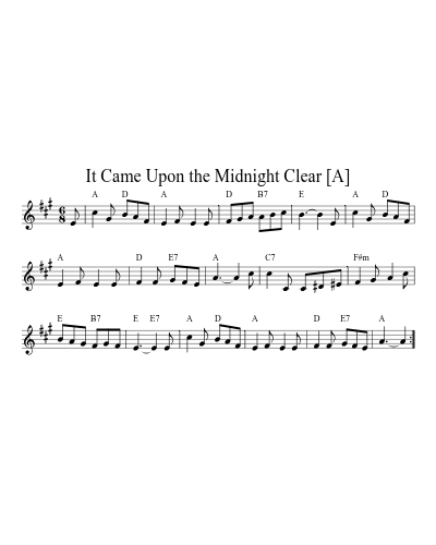 It Came Upon the Midnight Clear [A]