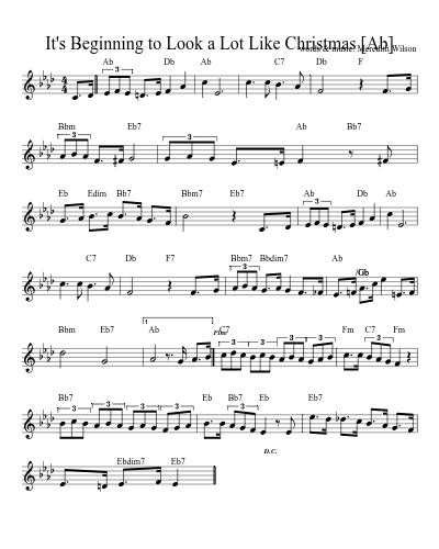 It's Beginning to Look a Lot Like Christmas [Ab]